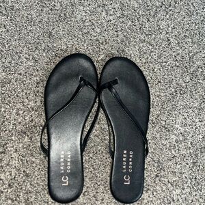 LC Lauren Conrad Black Women's Sandals